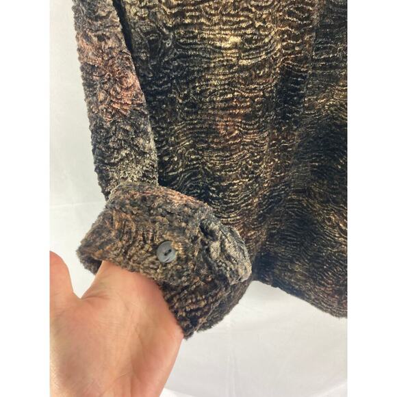 Chicos Faux Fur Zip Up Jacket Size 0 / Small - Picture 5 of 5